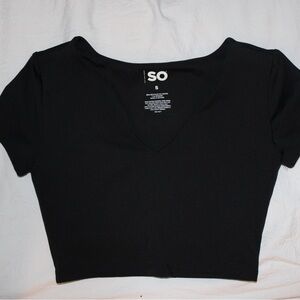 SO Women's Classic Black Crop Top